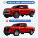 Window Visors Rain Guards for 2024 2025 2026 Toyota Tacoma Double Cab, Out-Channel Window Vent Wind Deflectors Visors Shades for 24 25 26 Tacoma 4 Full-Size Cab