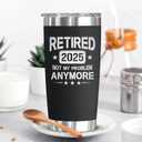 Retirement Gifts for Men Women 2025, Teacher, Coworkers Leaving, Funny, Happy Retirement, Goodbye Gift, Farewell Gifts For Coworkers, 20oz Coffee Tumbler (Black)