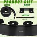 5'' x 100' Landscape Edging Kit Plastic Garden Edging Border Coil Include 90 Anchoring Spikes for Lawn Garden Grass Yard Home School, Black
