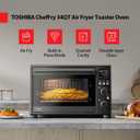 and ChefFry Air Fryer Toaster Oven Combo, 12-in-1 Convection Countertop Oven, 34QT / 32L Large Capacity, 1750W, Master Pizza Modes Design with Exclusive Dual-Temp Tech