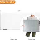 VIZ-PRO Magnetic Dry Erase Board, 120 X 48 Inches, Foldable Wall-Mounted Whiteboard with Silver Aluminum Frame & Marker Tray for School Office and Home 10' X 4'