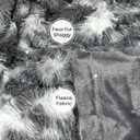 Tuddrom Decorative Extra Soft Fuzzy Faux Fur Throw Blanket 50" x 60",Solid Reversible Long Hair Shaggy Blanket,Fluffy Cozy Plush Comfy Microfiber Fleece Blanket for Couch Sofa Bedroom,Tie Dye Grey