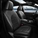 Custom Fit Seat Covers for Toyota Camry 2018-2024 LE/SE/SE Nightshade - Premium Faux Leather Full Set with 4-Layer Waterproof Protection,Black Not for Hybrid