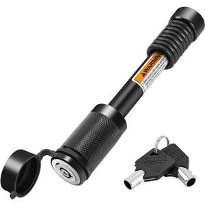 METOWARE Trailer Hitch Lock Hitch Receiver Pin Lock Fits Class III IV V and 2- 3-1/2" Receiver with 5/8" Dia 4 Lock Pin and 8 Anti-Rattle Rubber O-Rings Receiver Hitch Lock (1 Pack)