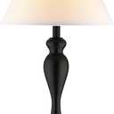 O'Bright Ember Cordless Table Lamp  Rechargeable, Touch Dimmable, Battery Operated, E26 LED Bulb, Type-C Fast Charging, Portable Lamp for Bedroom, Living Room, Office, Black