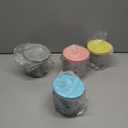 Ninja® CREAMi® Original Pints 4 Pack, Compatible with NC299AMZ & NC300s Series CREAMi® Ice Cream Makers, BPA-Free & Dishwasher Safe, Color Lids, 1 Pint Each, Clear/Grey/Lime/Pink/Aqua, XSKPLD4BCD