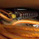 Petbobi Dog Tie-Out Cable 40ft - Outdoor Leash 4mm Metal Cable with Shock Absorbing Spring 360 Swivel Clips, Chain for Dogs Yard Camping, Fit Small Medium Large Pets Up to 120lbs, Orange