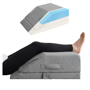 Adjustable Leg Elevation Pillows for Swelling, Cooling Gel Memory Foam Wedge Pillows for After Surgery, Sciatica Back Knee Hip Ankles Pain Relief, Leg Pillows for Sleeping Blood Circulation