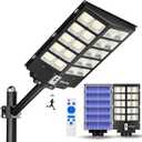 Ofuray Solar Street Lights Outdoor,Solar Security Flood Lights Parking Lot Lights Commercial Dusk to Dawn, 6500k Waterproof Led with Remote Control Motion for Street,Court,Barn (Of-6000W 600000Lm)