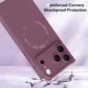 OOK Magnetic Case for iPhone 17 Pro 6.3 Inch [Wireless Charging Compatible] Soft TPU Solid Phone Cover Anti-Scratch Shockproof Protection Slim Case for Women Men - Rose Purple