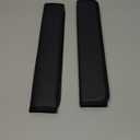 2PS seat Belt Cover pad,Faux Leather Seatbelt Covers Strap Shoulder Cushion for Driver Accessories,Backpack, Shoulder Bag (Black)