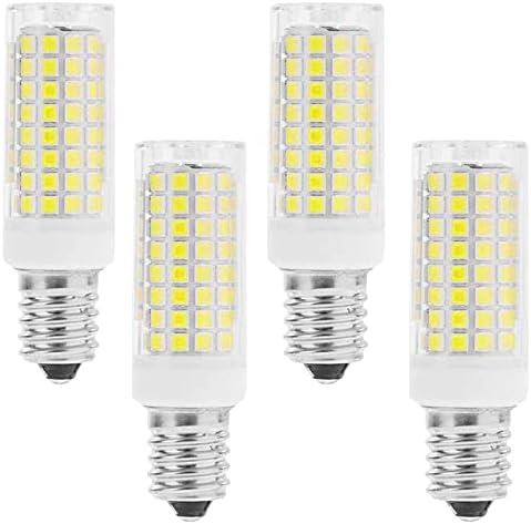 Lxcom Lighting 10W E12 LED Corn Light Bulb(4 Pack)- 2835 SMD 102LEDs E12 Dimmable 100 Watt Equivalent 1000LM Daylight White 6000K Chandelier Bulbs Decorative E12 Base for Home Lighting, AC110-120V