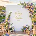 6.6FT x 6.6FT White Square Arch Backdrop Covers Spandex Fitted Wedding Arch Covers Stretchy Backdrop for Baby Shower Birthday Party Bridal Shower Ceremony Photo Photography Background Decorations