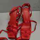 Satin Ballet Heels for Women Closed Square Toe Bow Ballerina Heels Lace Up High Heel Slingback Pumps Strappy Stiletto Mary Janes Elegant Party ShoesSatin Ballet Heels for Women Closed Square Toe Bow Ballerina Heels Lace Up High Heel Slingback Pumps S