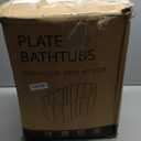 Portable Bathtub for Adult 59" Large Collapsible Cold Plunge Bathtub Foldable No Installation Ice Bath Tub for Shower Stall, Bathroom Hot SPA Soaking Standing Tub (OD 59''Lx42.5''Wx19.7''H,ID 59''Lx24.4''Wx19.7''H, Yellow With storage rack)