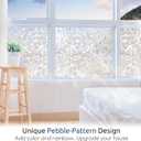 Rabbitgoo Window Privacy Film, Decorative Rainbow Window Clings for Glass Covering, Static Cling Non Adhesive Door Stickers UV Blocking, Stained Glass Vinyl Decal, 3D Pebble, 23.6 x 78.7 inches