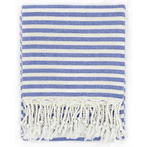 Turkish Beach Towel Oversized - 39"x71" Quick Dry Sand Free Beach Towels for Adults,Extra Large Travel Towel,Cotton Lightweight Pool Bath Blanket Beach Accessories-(Blue)