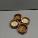 EDHAS Bowl Set of 4 – Hand-Carved, Food-Safe Rustic Small Bowls for Entertaining, Parties, Snacks, Candy, Nuts, Dips, Desserts, Kitchen Gift (3" X 3" X 1.5")