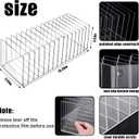 Ctosree Acrylic File Organizer for Desk Vertical 15 Compartments File Sorter Mail Organizer Desktop Countertop Folder Stand Racks for Office Home School Desk(Rectangle,Clear)