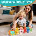 Learning Toys for Toddlers 2 3 4 Years, Musical Educational Farm Train Montessori Learning Toy with 6 Farm Animals and Farmer Learn, Key Unlock Fun, Easter Christmas Birthday Gift for Kids Boys Girls