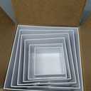 6Pcs Buffet Risers with Mini Sign and Maker, Acrylic Food Risers for Buffet Table, White Food Display Stands for Party, Collectibles Jewelry Display Stand, Acrylic Boxes Nesting Risers(10",9",8",7",6",5")