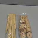 Wooden Building Blocks 60PCS Montessori STEM Toy for Kids 6+, Natural Wood Splicing Joints and Sticks Educational Sensory Tinker Creative 3D Playset Stacking Game