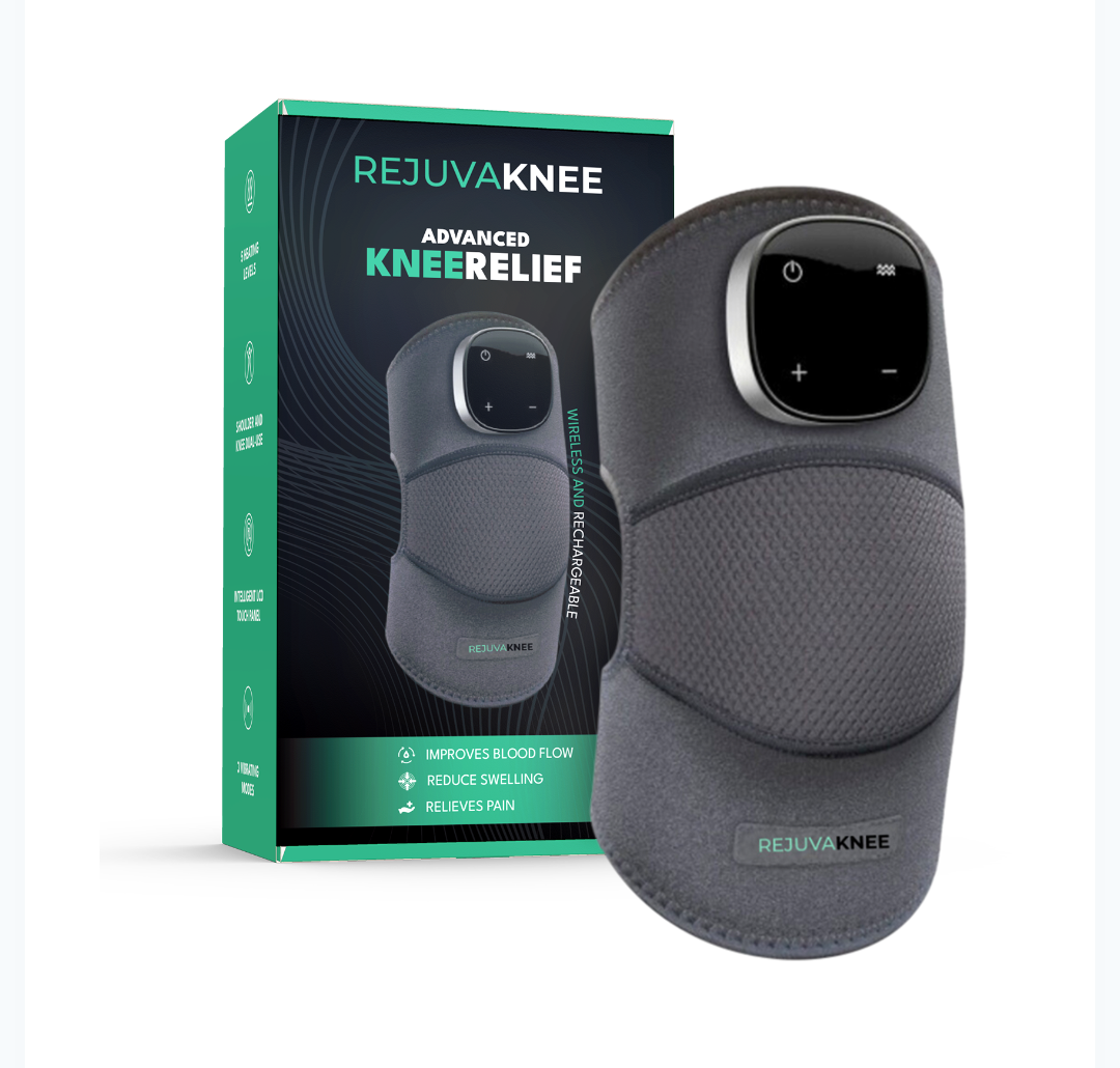 Rejuvaknee Advanced Knee Relief, Multi-Functional Heated Massager with Five Heating Modes and Three Massage Modes. Relieves Joint Pain and Stress.