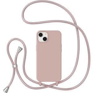 ZTOFERA for iPhone 15 Case with Strap,Crossbody Phone Case with Adjustable Neck Shoulder Lanyard,Soft Silicone Shockproof Protective Phone Case for iPhone 15 6.1 inch-Pink