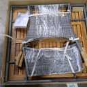 RoyalCraft 5 Piece Patio Wicker Dining Sets for 4, Water-Resistant Rattan Outdoor Dining Table and 4 Chairs with Wood Table Top, Conversation Set Removable Cushions for Deck, Garden, Backyard, Gray