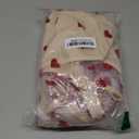 Women Floral Embroidery Dress Sheer Mesh Ruffle Sleeve Illusion Vintage Cocktail Swing Dress Tulle Dinner Dress (Small, Apricot Heart)