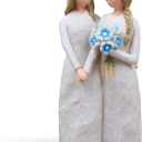 Best Friend Birthday Gifts for Women Friendship, Sister Birthday Gifts, Bestie Friendship, Hand-Painted Resin Figurine (Blue)