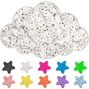 Clay Beads, 3000Pcs White Clay Heishi Beads for Bracelets Making, Flat Round Polymer Heishi Beads for DIY Jewelry Making（Bagged)