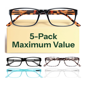 Gaoye Professional Reading Glasses for All Day - Computer Readers with Blue Light Protection - Value Pack (Bold Fusion)