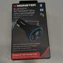 Monster Bluetooth FM Transmitter for Car Cigarette Lighter with 20W QC3.0 USB A & USB C PD Charger, Bass Boost Button, Flash Drive Port, Google Voice & Siri Compatible, Hands-Free Calls, Microphone