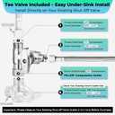 Refrigerator Ice Maker Water Line Kit - 10' Braided Stainless Steel Fridge Water Line with 1/4" Compression Fittings Pex Tubing Core and Water Splitter