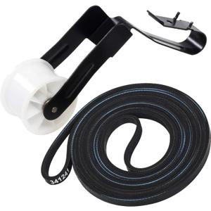BlueStars 341241 691366 Dryer Drum Belt & Pulley Kit  Compatible with Kenmore Whirlpool Dryers - Replaces 8066065 AP2946843 W10127457 PS346995 3394651 529597 AP6010582 PS11743765 WP691366 337116