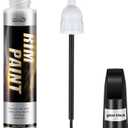 Matte Black Rim Touch Up Paint, Efficient Wheel Paint Pen for Metal, Also Match Flat Black, Quick and Easy Repair Curb Rash, Car, Faucet and More, Universal and Color Accurate, Long lasting