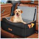 Dog Car Seat for Medium Dog, Dogs Booster Seat Under 50Lbs or 2 Small Dogs Washable, Pet Car Seats with 2 Safety Leashes, Pets Sofa Bed Cushion Add Thick Sponge, Pet Cars Carrier for Travel
