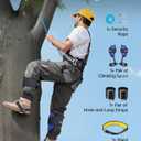 VEVOR Tree Climbing Spikes Set, Height-Adjustable Tree Climbing Gear with Straps & Waist Harness, 350 lbs Load Capacity, Heavy Duty Steel Climb Spurs Arborist Equipment for Fruit Picking Hunting, Blue