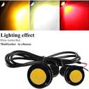 Eagle Eye LED 18mm 12V 9W High Power Car Motorcycle Daytime Running DRL Bumper Fog Light Backup Light Clearance Marker Lights Waterproof-10pcs,Amber