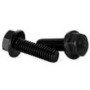 5/16-18 x 1-1/4" Flanged Hex Head Bolts Flange Hexagon Screws, Stainless Steel A2 Black Finish, DIN 6921, 15 PCS
