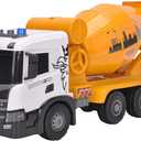 Smart BeBe Official Licensed Scania Friction Toy Crane Truck Extra Large Friction Truck with Crane Function Lights and Sounds Friction Toy Truck for Kids