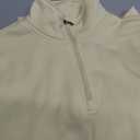 Mens Quarter Zip Pullover Lightweight Mock Neck Sweatshirt Casual Long Sleeve Sweaters (Beige, XXXL)