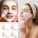 2 x 4 Pcs Silicone Face Brush with 2 Manual Face Scrub Brush, Facial Brushes for Cleaning, Exfoliating, and Skincare Routine