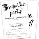 4"x6" Graduation Invitation - 20pcs Invites Card With Envelope - University, Master Graduation Fill-in Style Invitation Card - Class Of 2025 Congratulations Graduation Party Supplies - A01