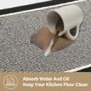 GRANNY SAYS Kitchen Mats for Floor, Kitchen Rugs Non Slip Washable, Runner Rugs for Kitchen Floor, 47 x 17.7, Stain Resistant Comfort Standing Mat Made of 100% Polypropylene, Black-Stripe (1'6" x 3'11")