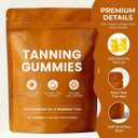 Skin Tanning Gummies, Carotenoid Beauty Blend with Beta-Carotene, Lycopene, Astaxanthin & Vitamin C & E for Natural Looking Glow, Non-GMO, Vegan, Sugar Free, 60 Count (EXP 04/30/28)