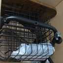 4 Tier Kitchen Fruit Vegetable Storage Cart with One-Piece Rotating Basket, Pantry Organizer Shelf Rack Floor Stand for Veggie Onion Potato Produce Spice, Rolling Snack Cart on Wheels, Black