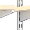 Knape & Vogt Shelf Bracket, 7 Inch, Platinum (Pack of 2)