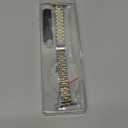 MioHHR Slim Metal Band Compatible with Apple Watch Band 42mm(Series 11 10) 41mm(Series 9 8 7) 40mm(Series 6 5 4 SE3/2/1) 38mm(Series 3 2 1),Stainless Steel iWatch Bands for Women,Silver/Gold